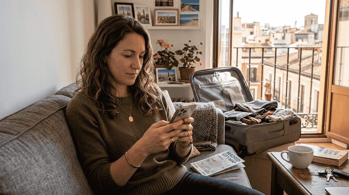 Expat reading therapy reviews in Madrid apartment