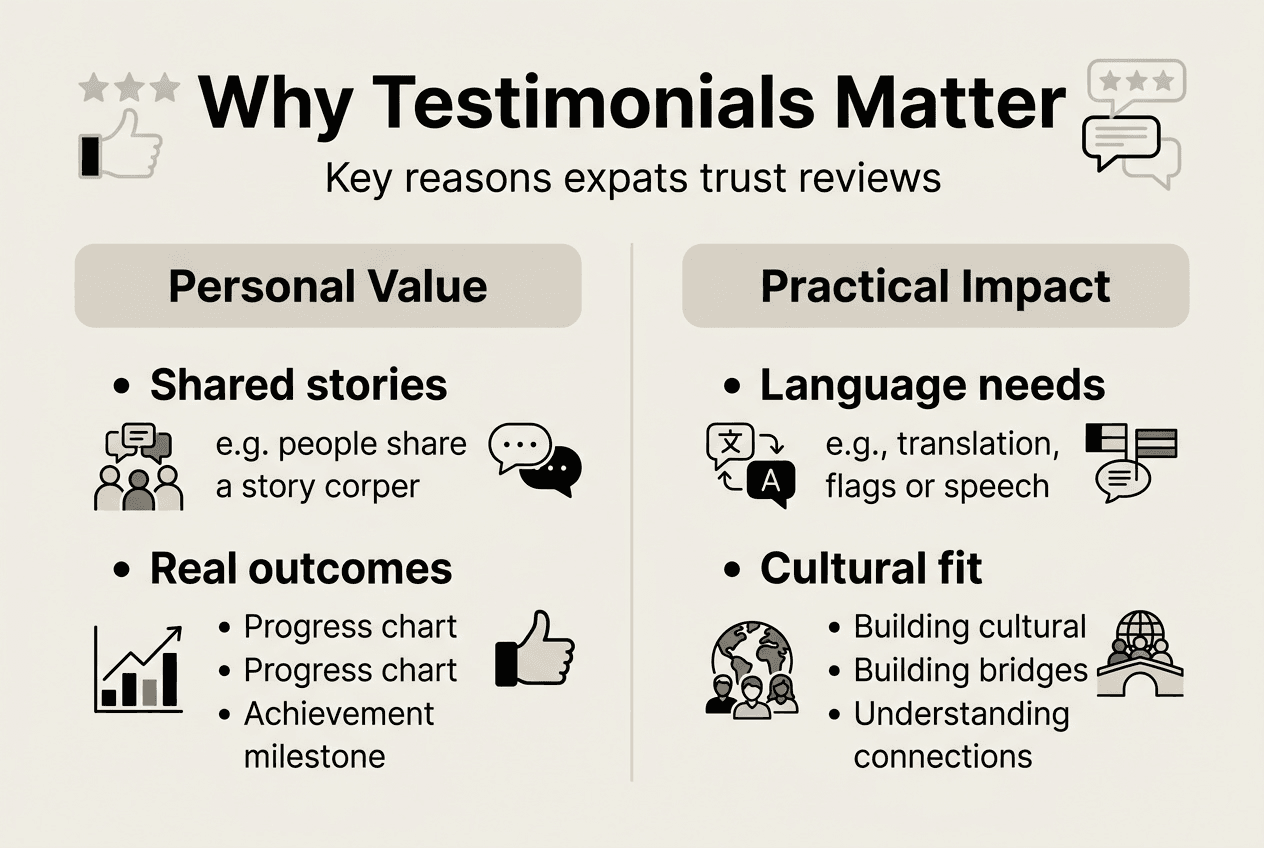 Infographic shows why expats trust testimonials