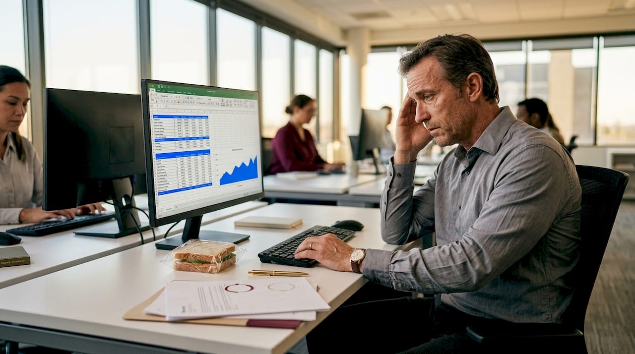 Employee shows physical signs of burnout