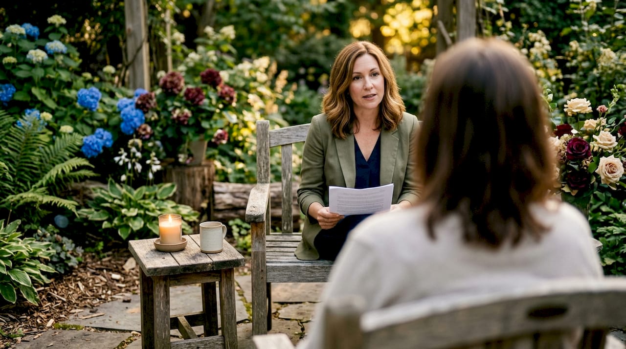 Therapist conducting RTT hypnotic language session
