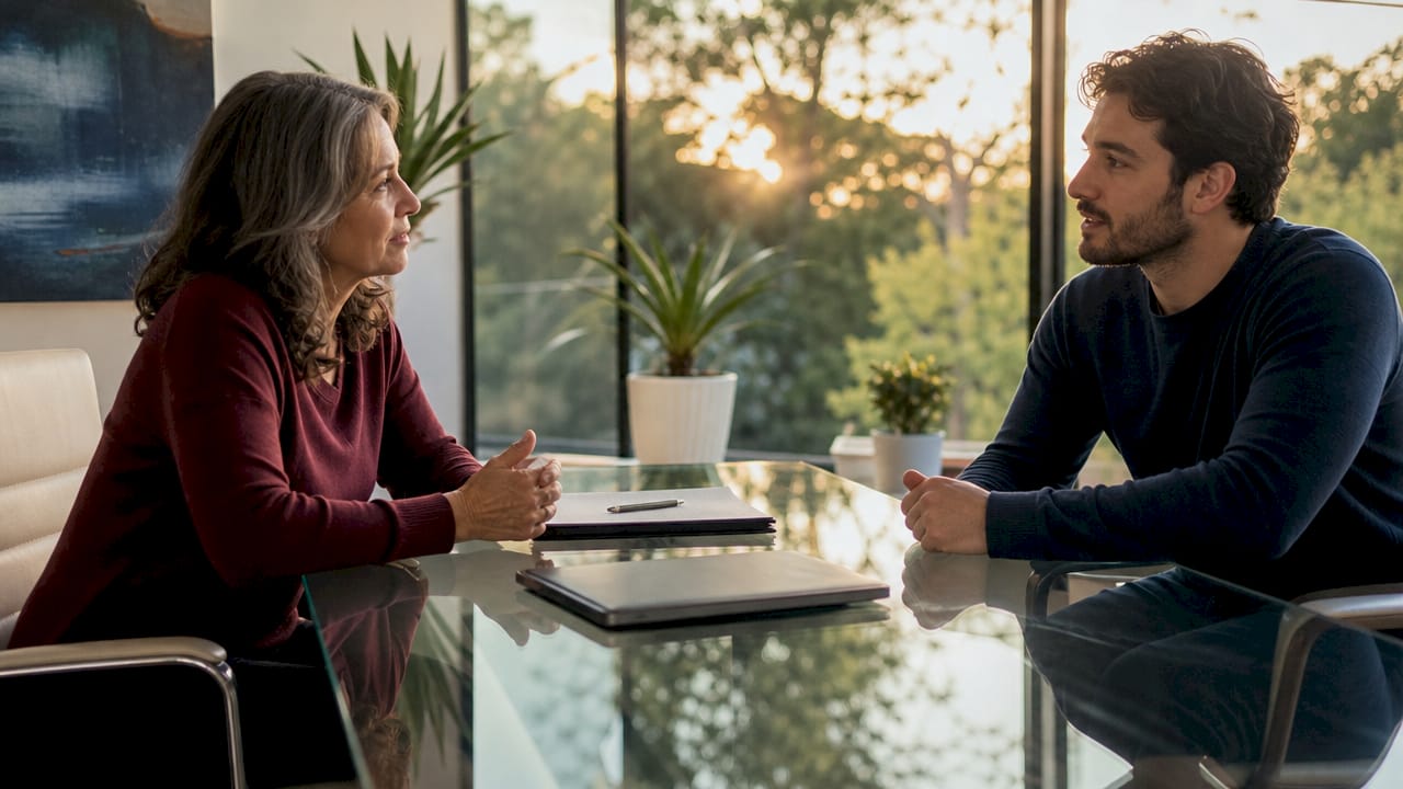 Therapist and client in single session therapy