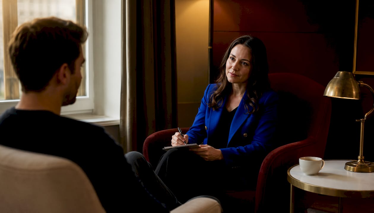 Therapist and patient in RTT session