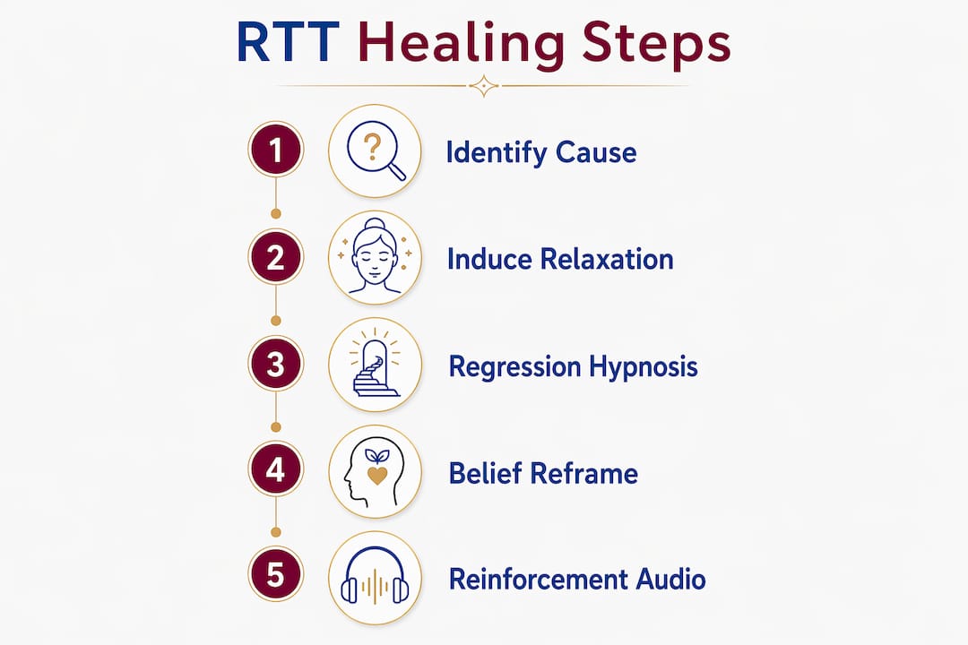 Infographic outlining RTT healing steps