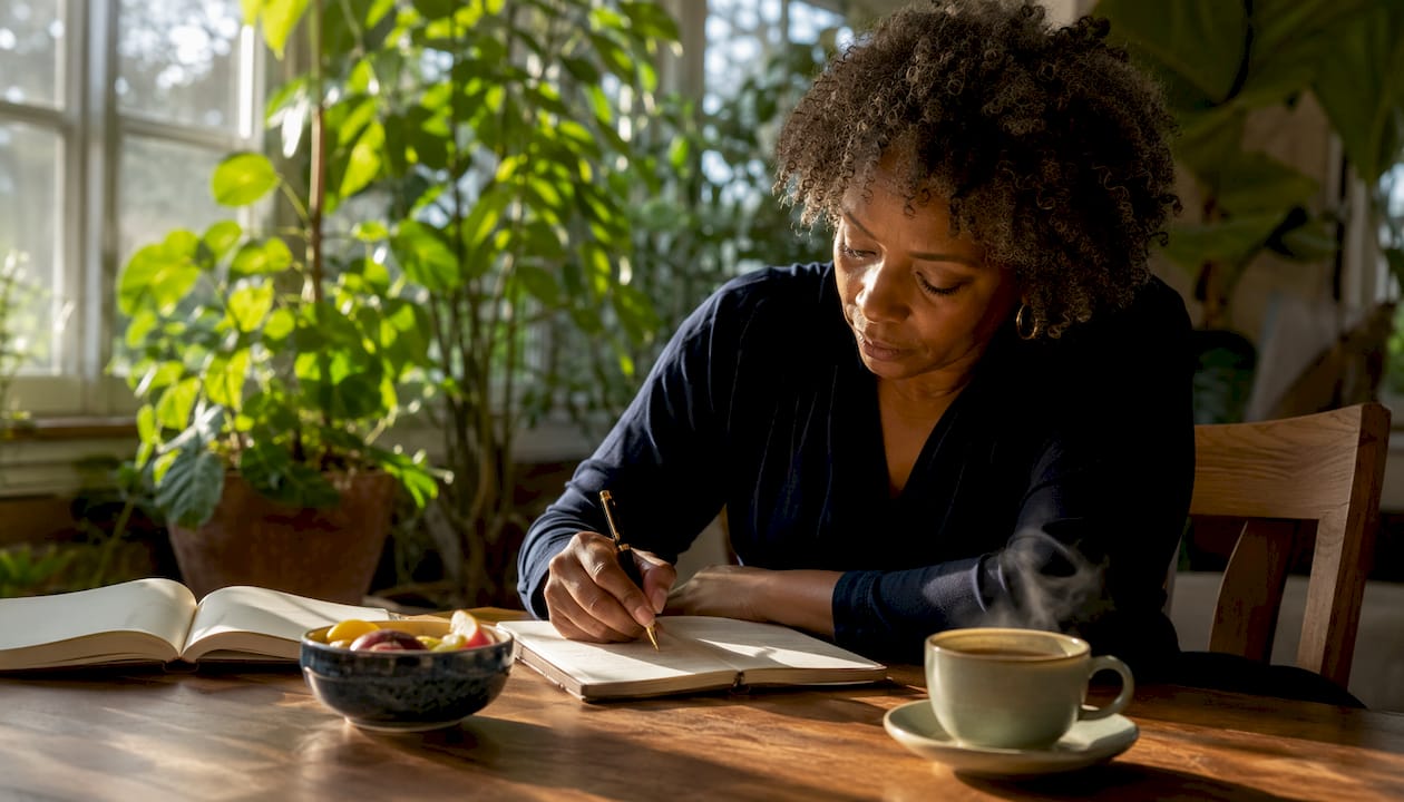 Woman journaling about subconscious healing
