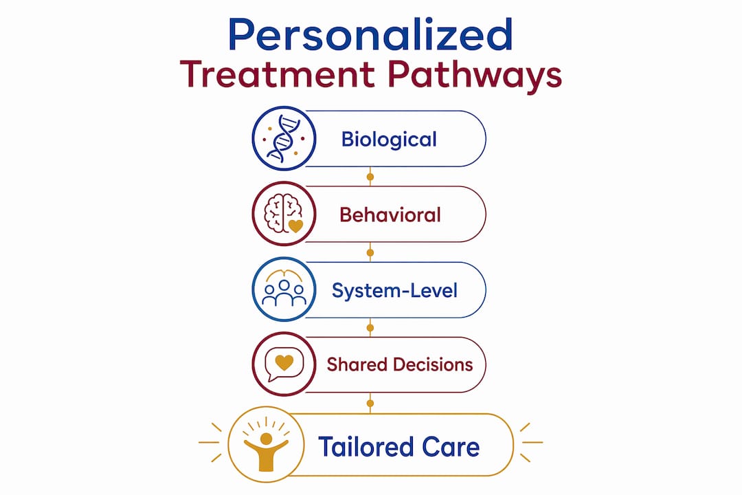 Infographic showing personalized treatment steps