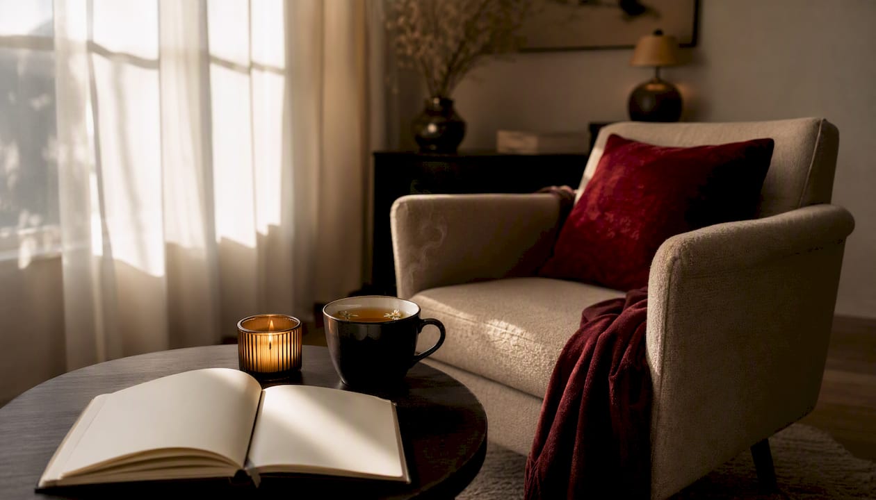 Therapy room setup for burnout prevention