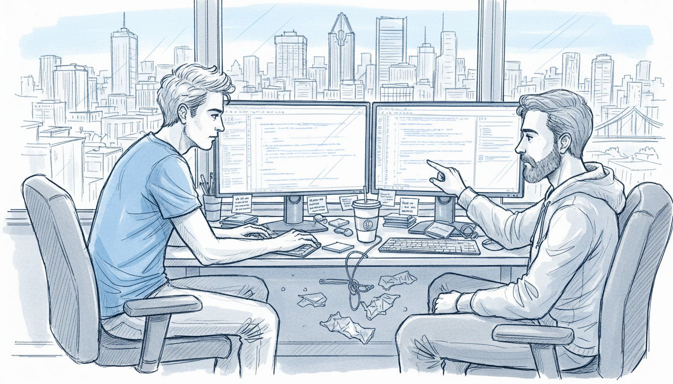 Developers working in Montreal shared office