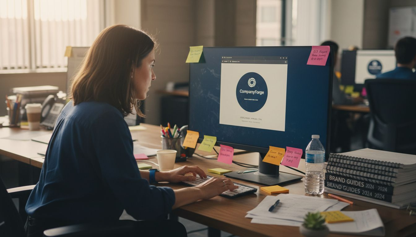 Uploading brand assets in an office