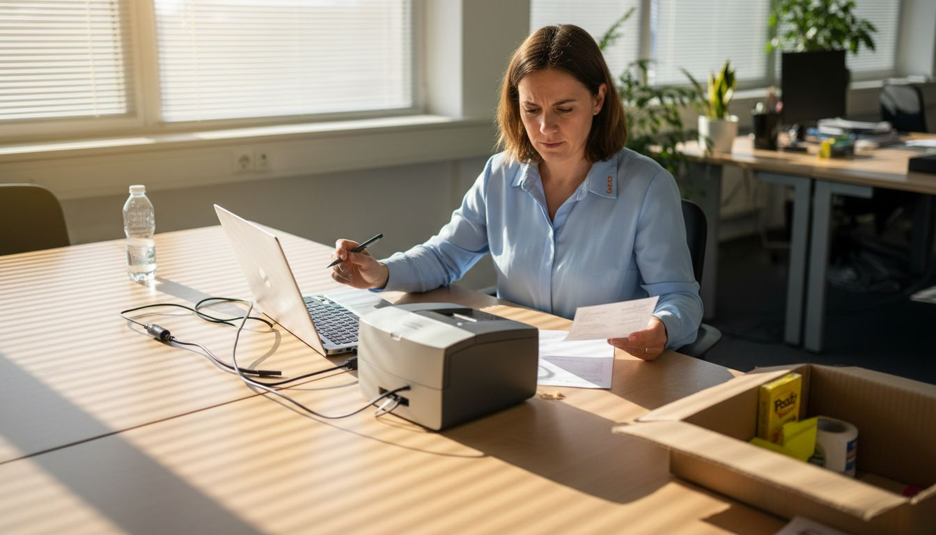 Une collaboratrice procède à la numérisation d’une facture électronique au format Peppol.
