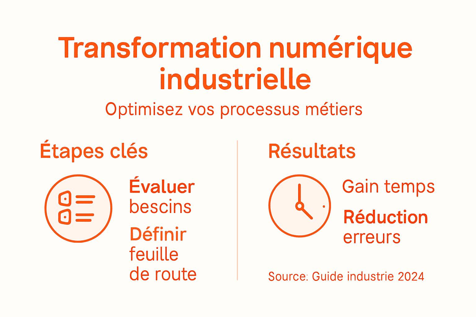 Infographie : comment optimiser la performance des processus industriels grâce au numérique