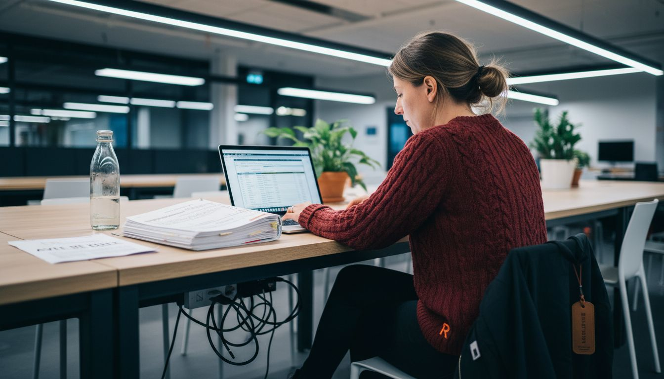 Un collaborateur en pleine gestion de projet digital sur son espace de travail