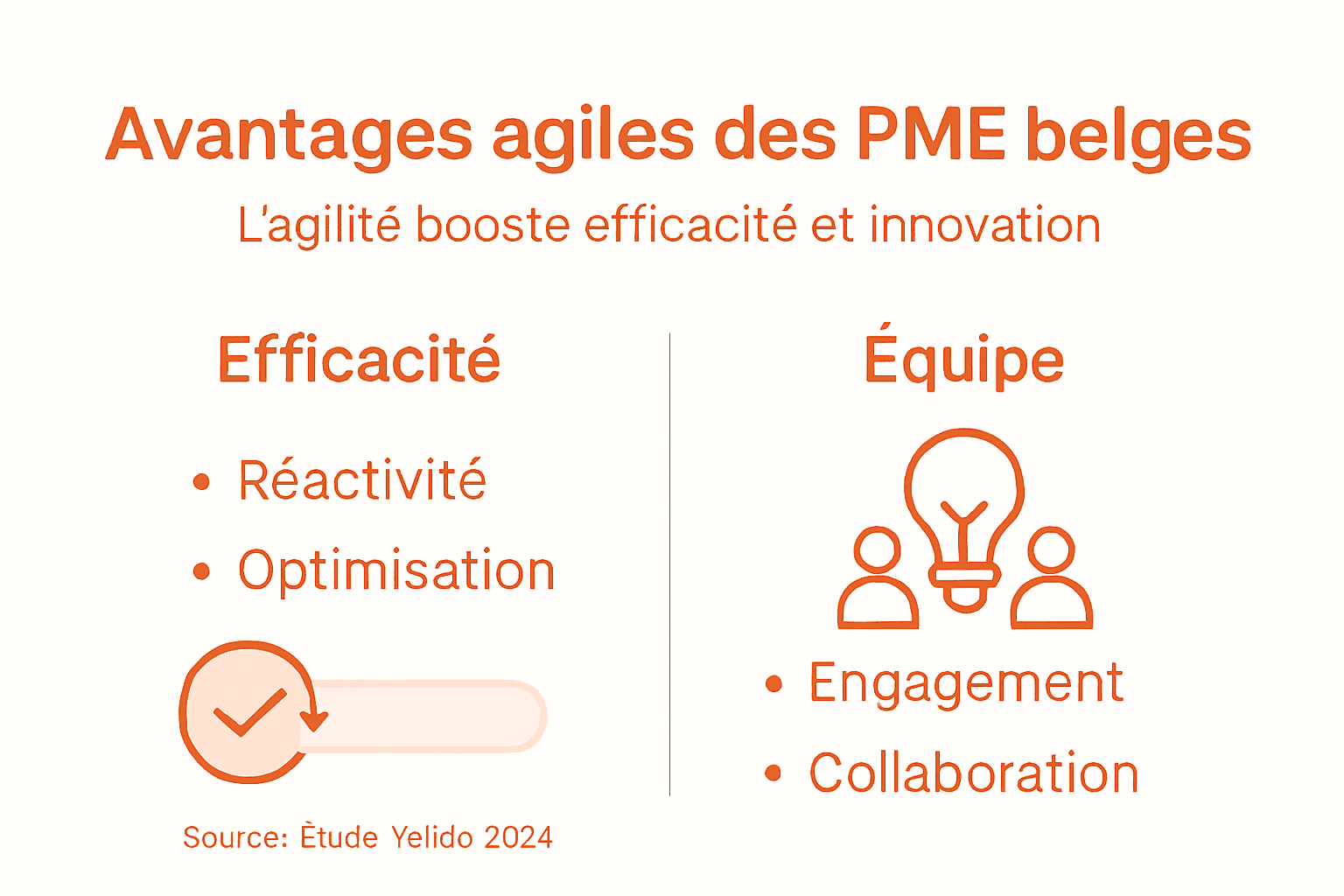 Infographie : les bénéfices tangibles de l’agilité pour les PME belges