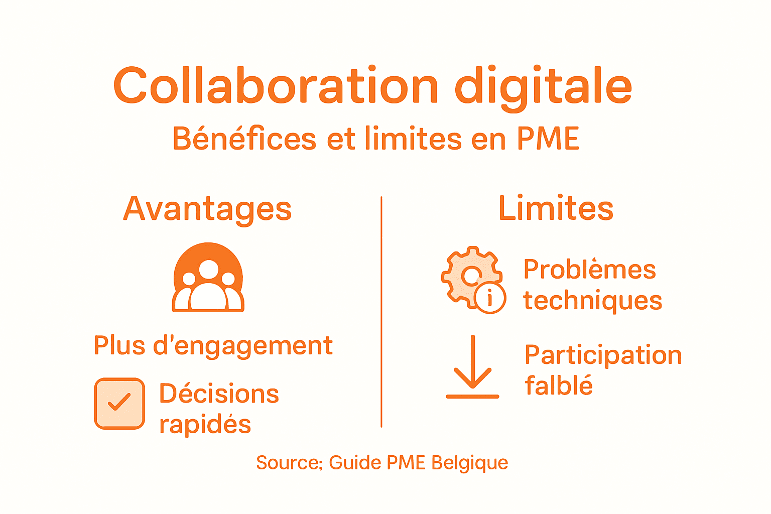 Infographie : les atouts et les freins de la collaboration numérique
