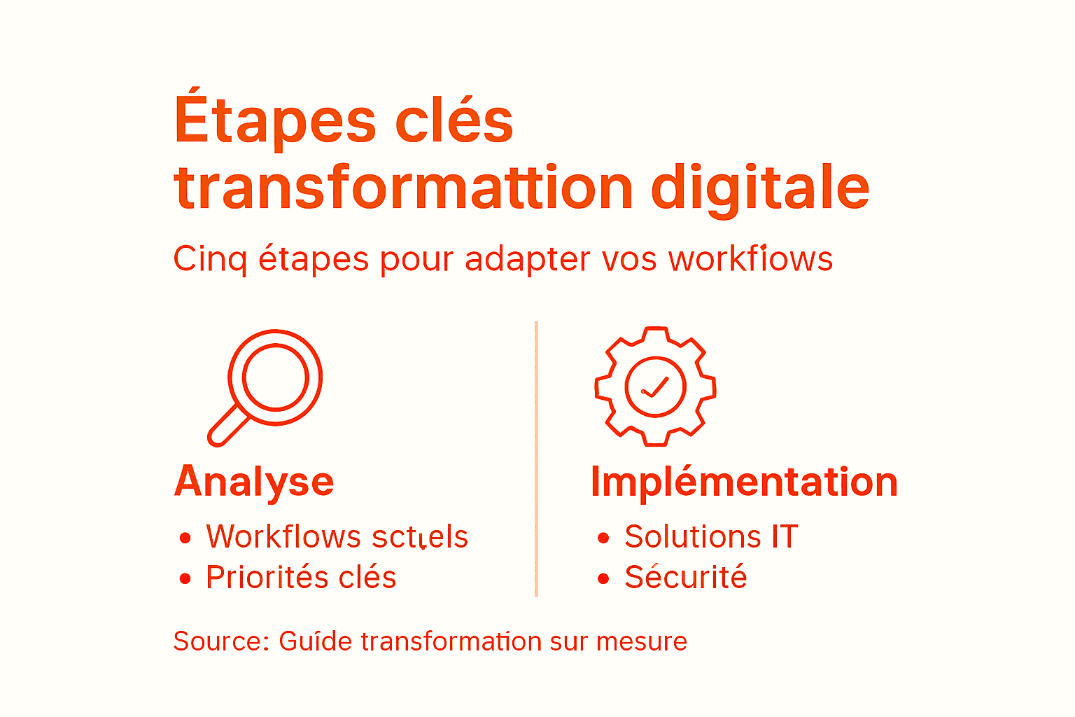 Infographie : les grandes étapes pour digitaliser vos processus métier
