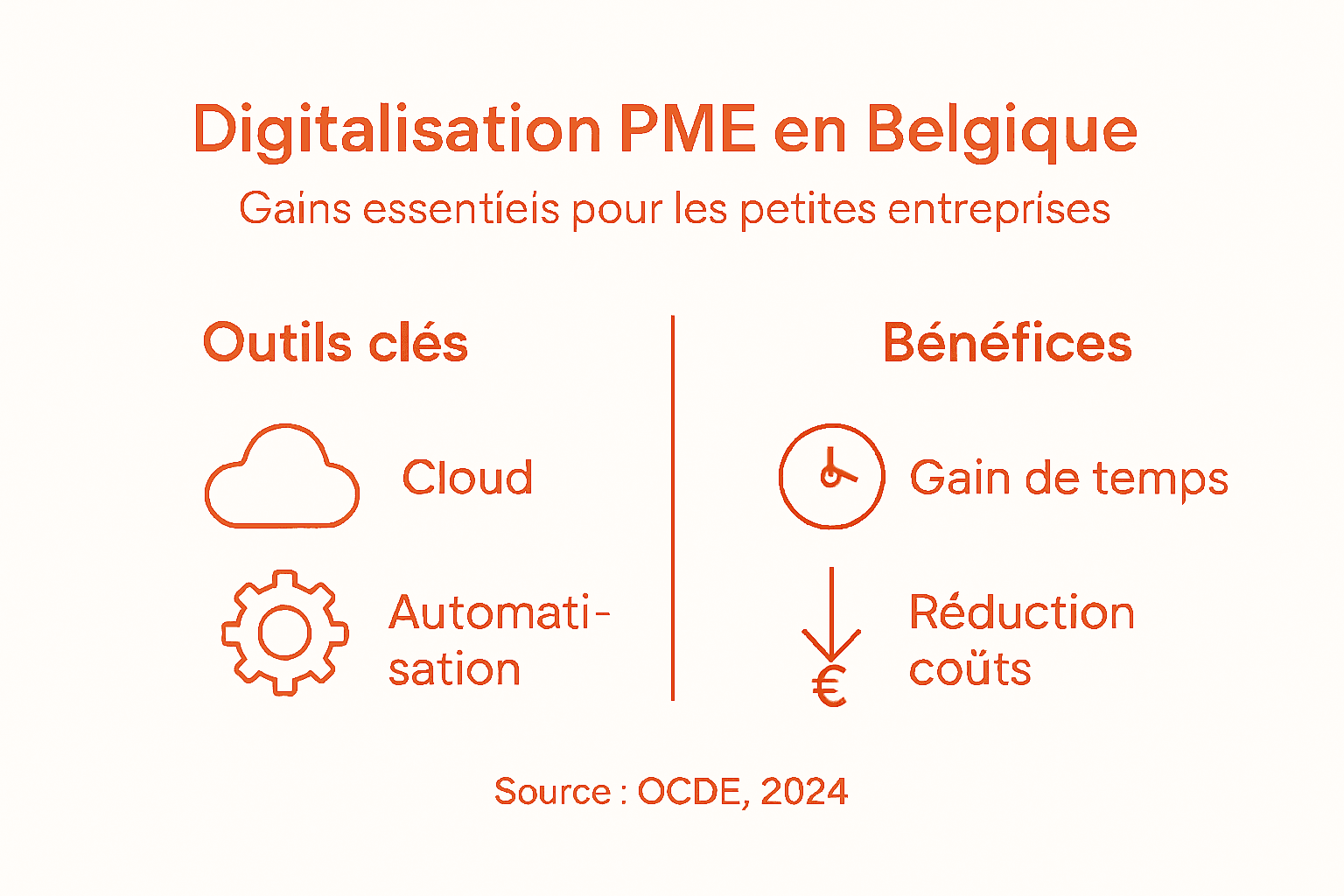 Infographie : pourquoi la digitalisation est un atout majeur pour les PME belges