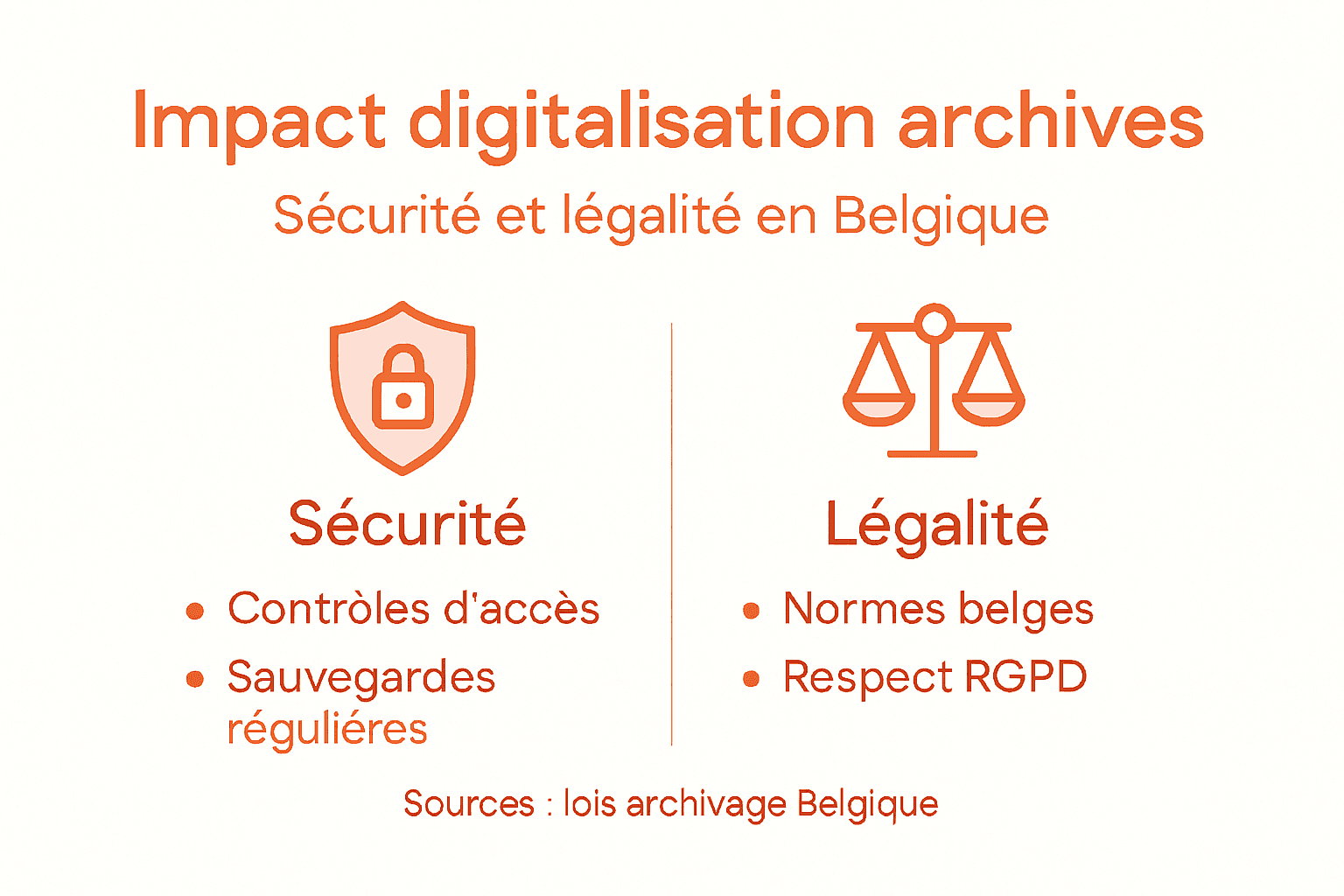 Infographie : garantir la sécurité et la conformité légale lors de la numérisation des archives