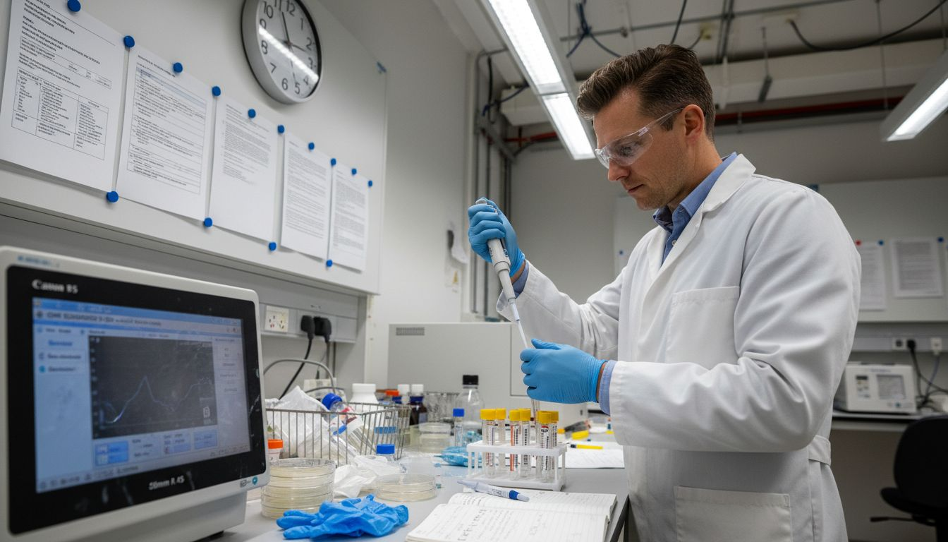 Technician prepares advanced food intolerance genetics test