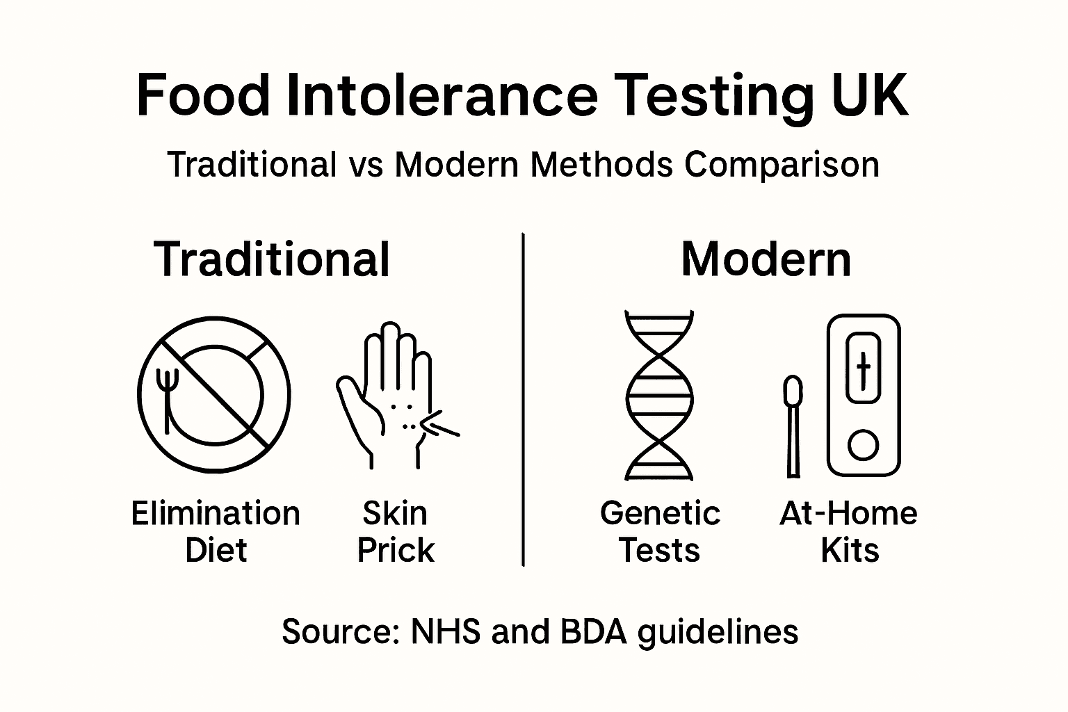Infographic comparing old and new testing methods