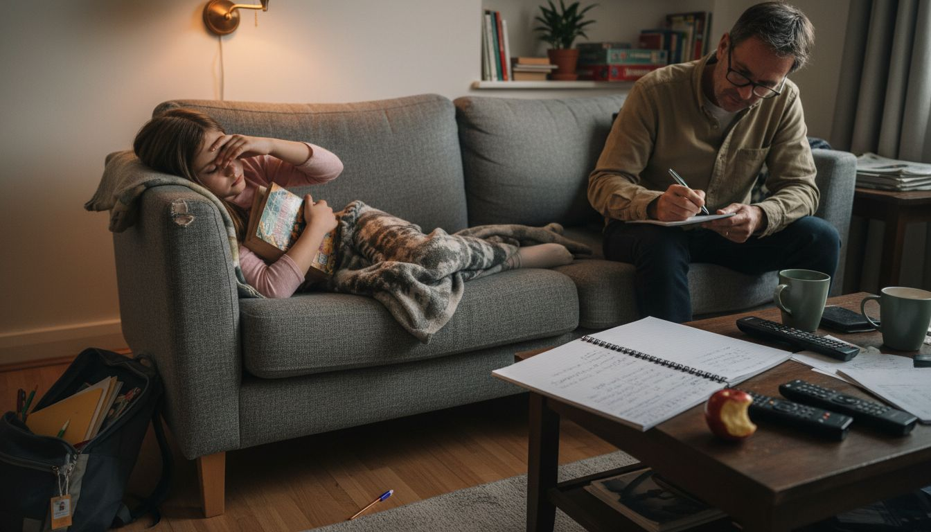 Young girl resting showing food intolerance symptoms