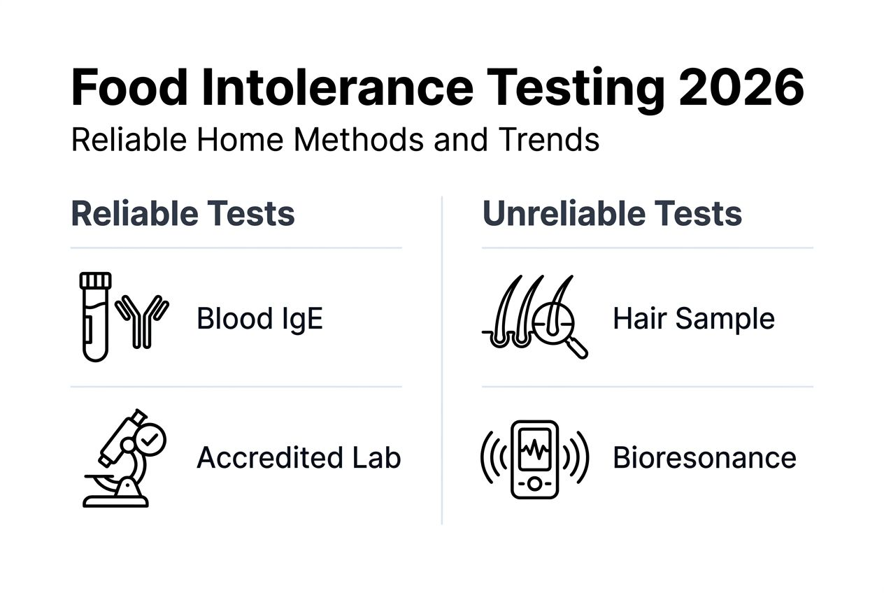 Infographic comparing home blood and hair testing methods