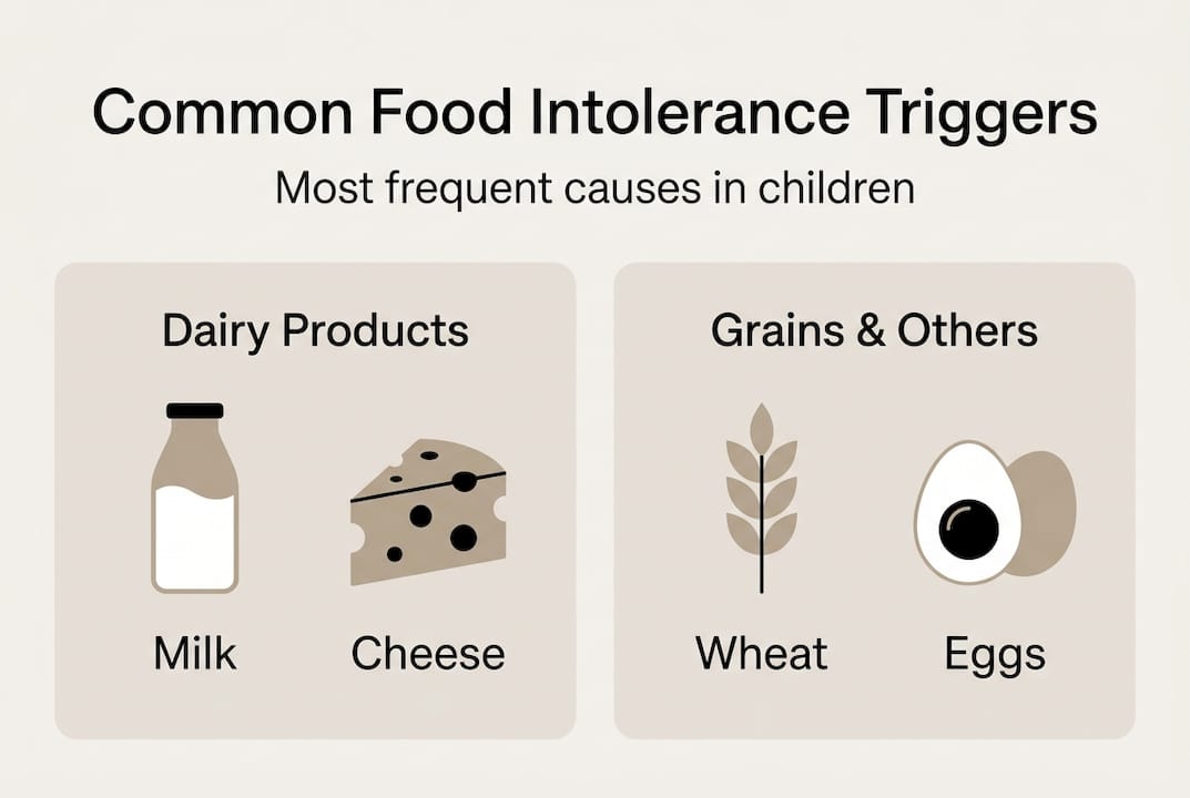 Infographic of common food intolerance triggers