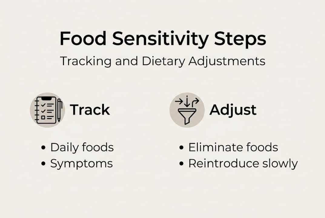Infographic tracking and adjusting food for sensitivities