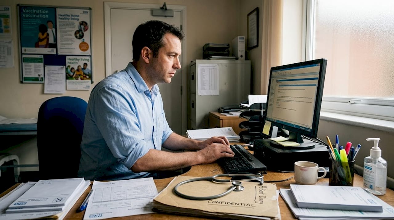 Doctor documenting immune system allergy symptoms