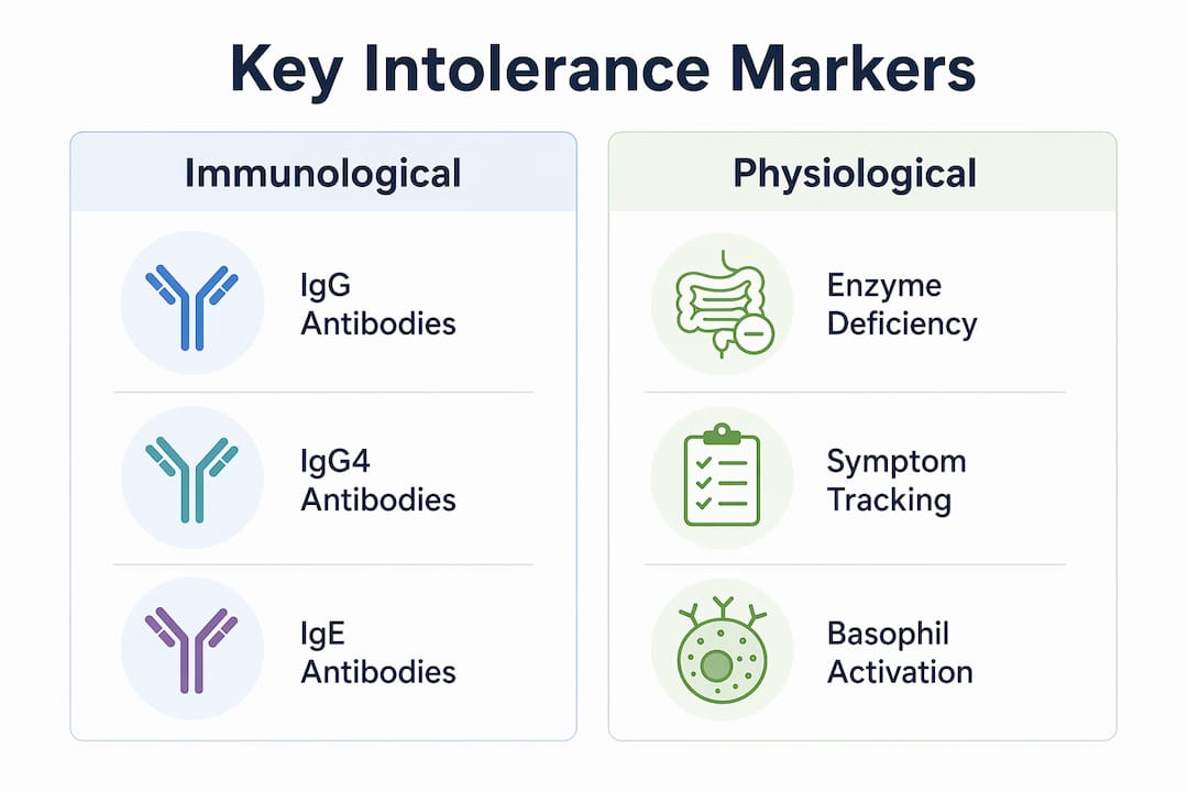 Infographic showing key immunological and physiological markers