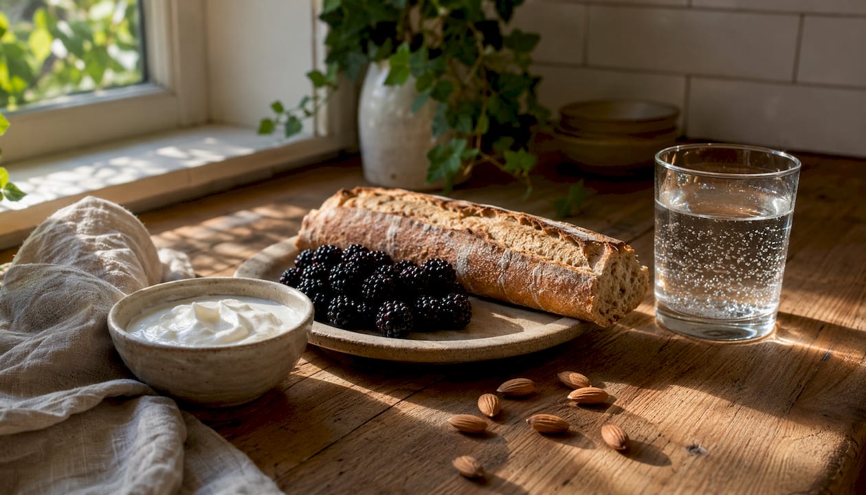 Common food intolerance triggers on kitchen counter