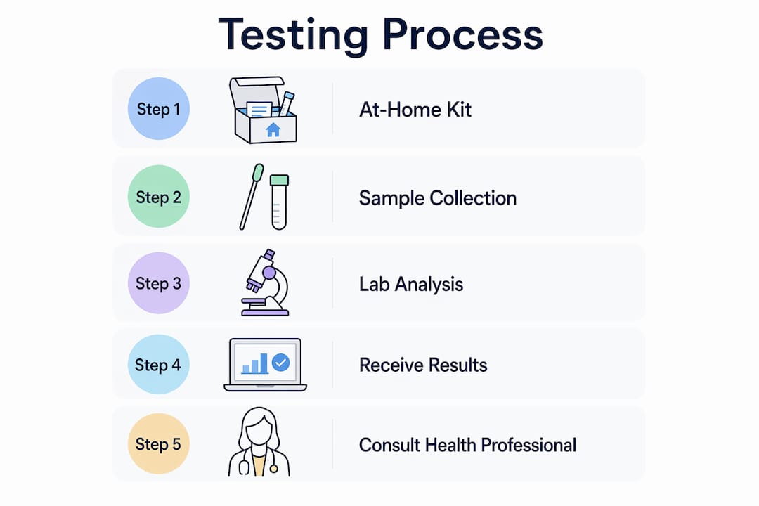 Infographic showing steps in preventative testing process