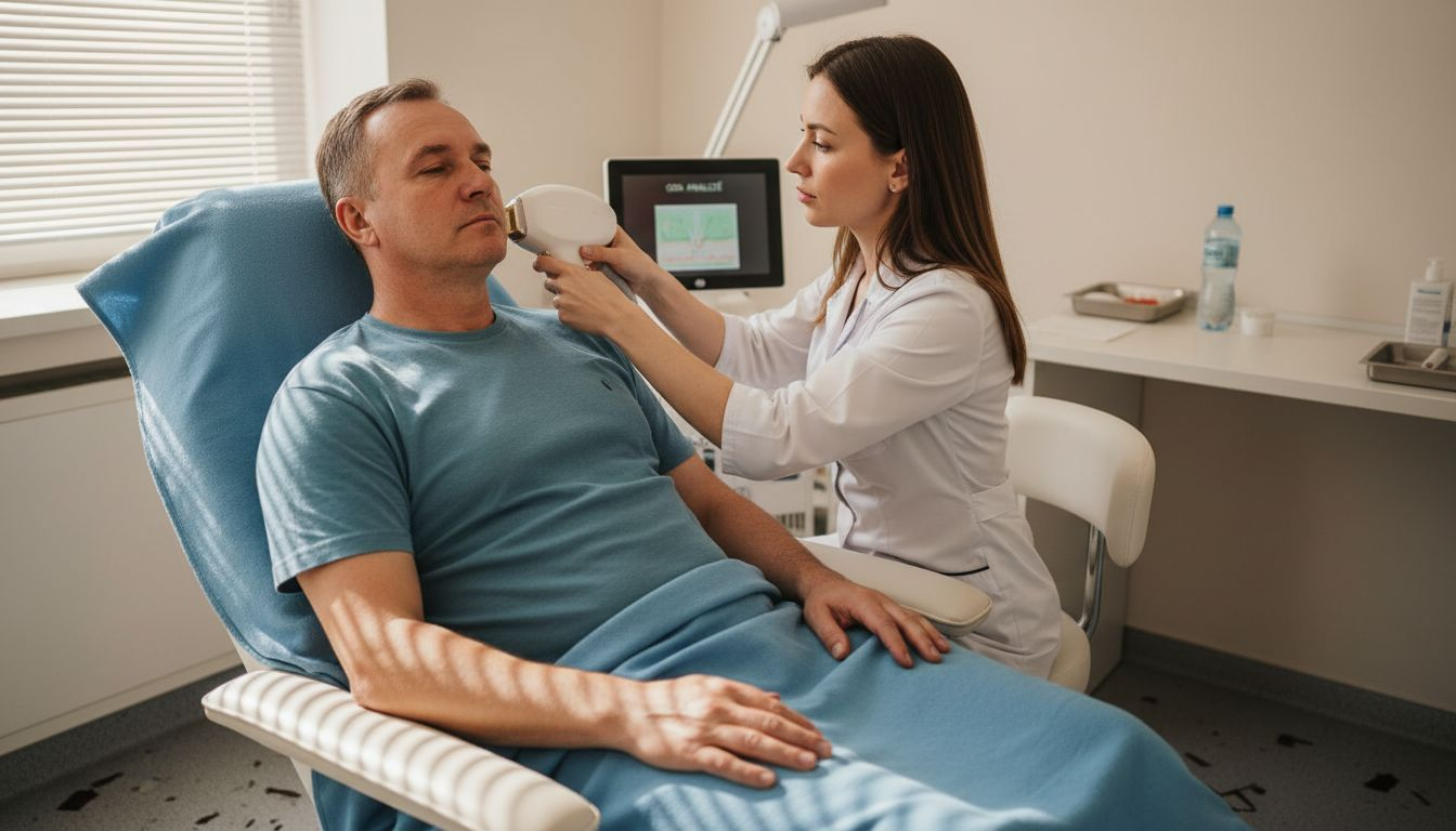 Pacientui atliekama &scaron;velni odos procedūra lazeriu