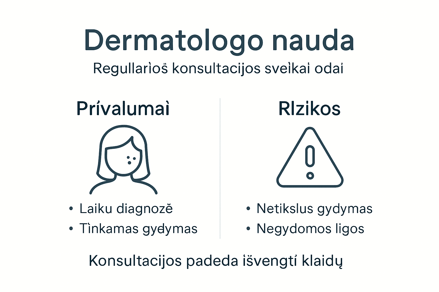 Vizualinė apžvalga: kuo naudinga dermatologo konsultacija ir kokios galimos rizikos