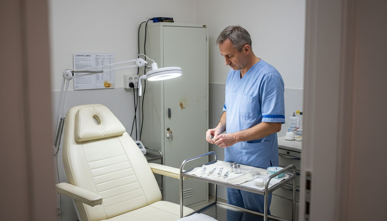 Dermatologė ruo&scaron;iasi odos priežiūros procedūrai