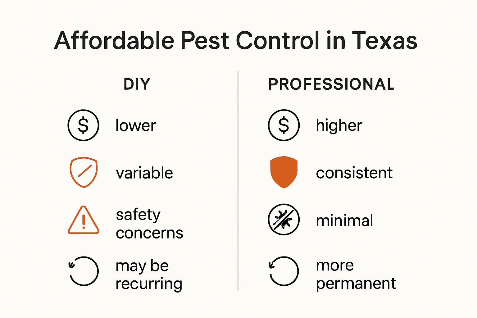 DIY vs professional pest control cost and effectiveness infographic