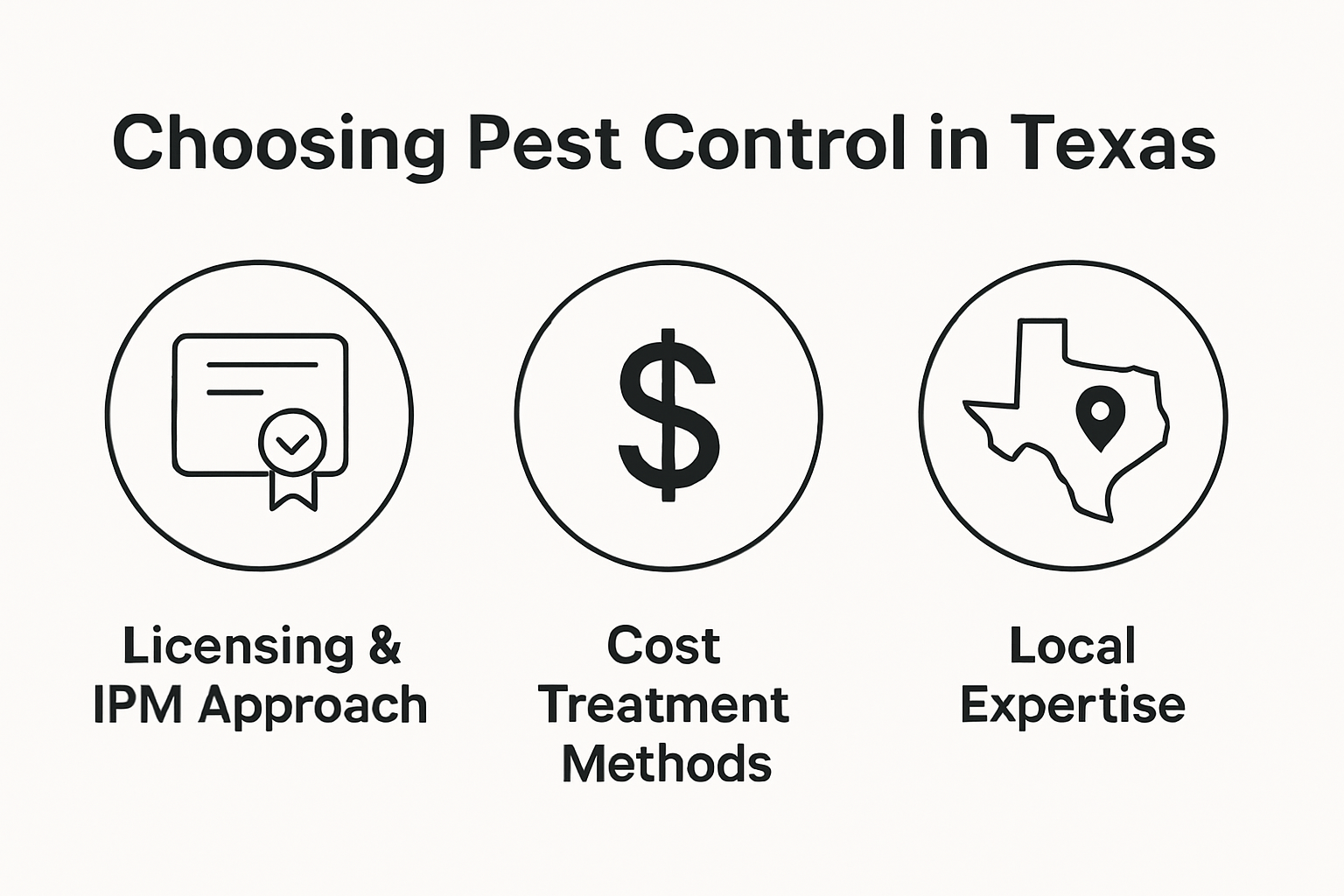 Infographic showing how to choose pest control in Texas