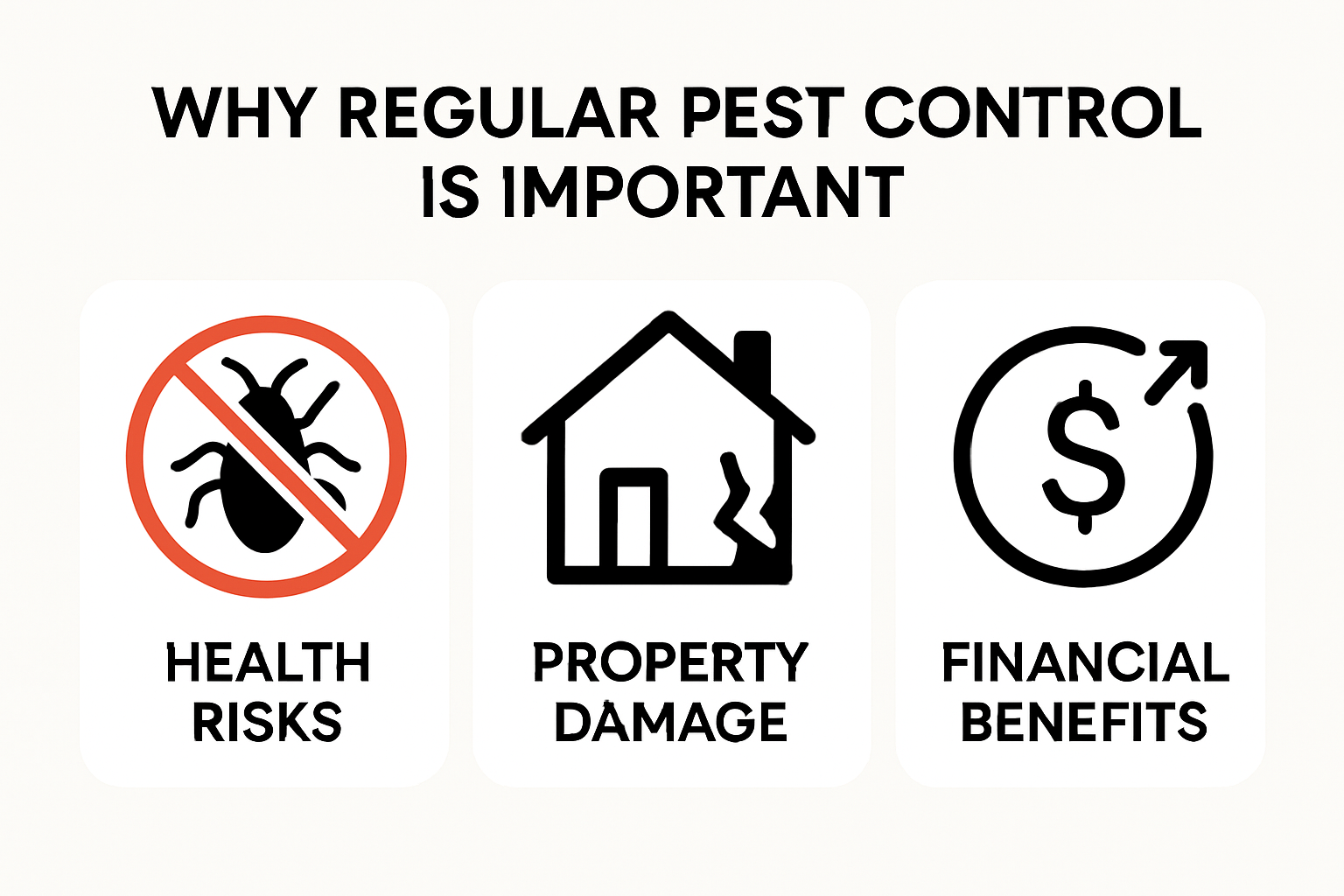 Infographic explaining why regular pest control matters