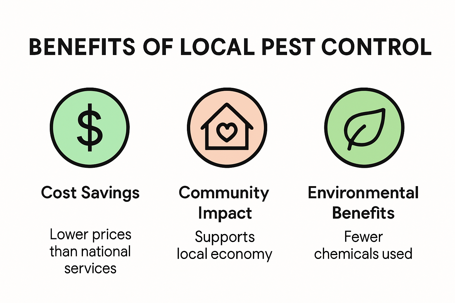 Infographic showing benefits of local pest control services