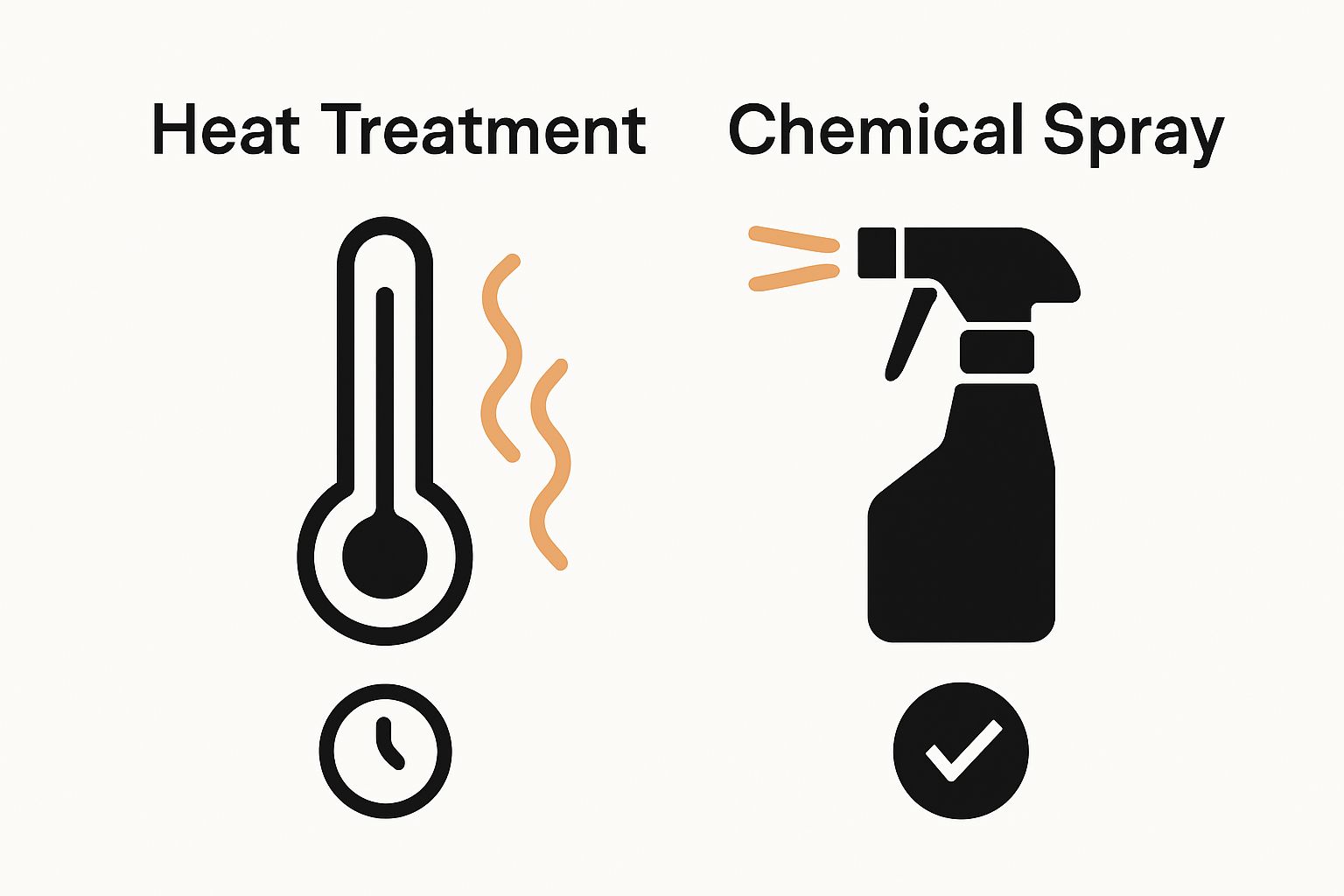 Comparison of heat vs chemical bed bug treatment methods