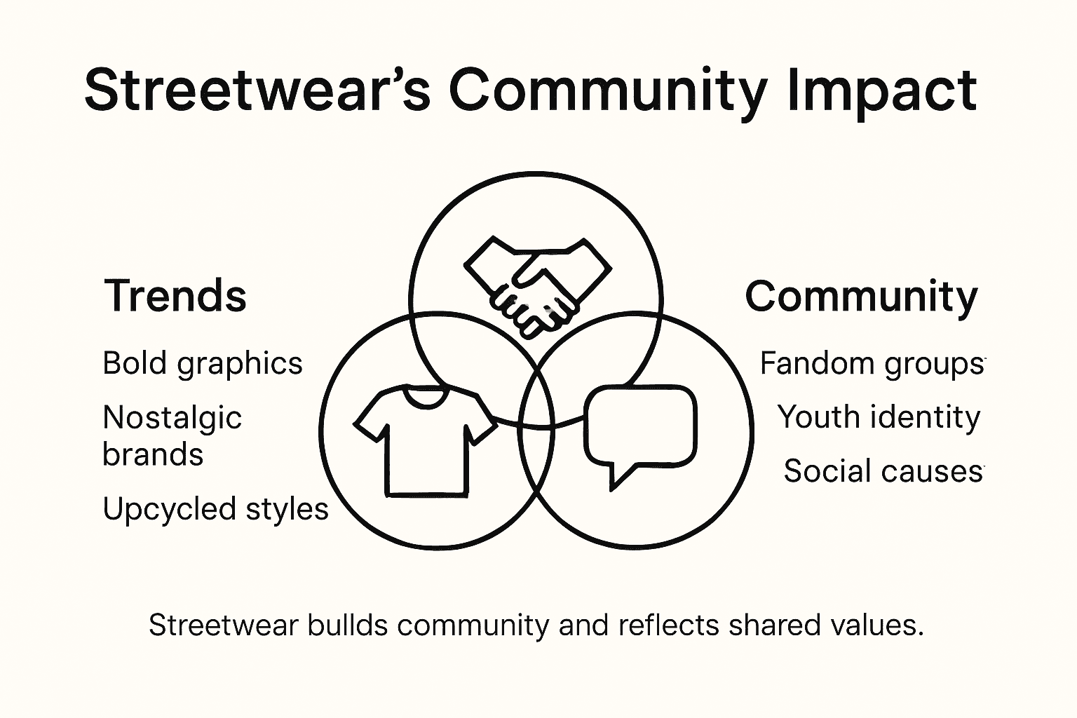 Infographic about streetwear trends and community