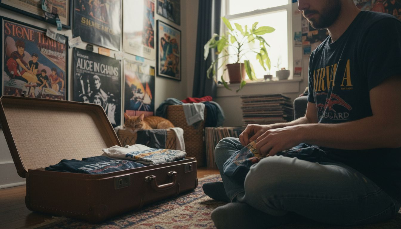 Collector folding vintage band graphic tees