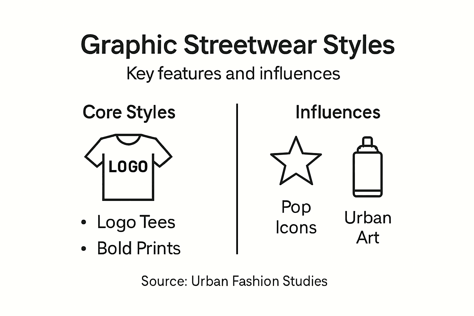 Infographic lists graphic styles and influences