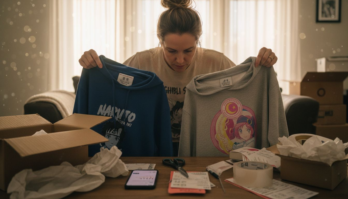 Examining anime apparel for authenticity