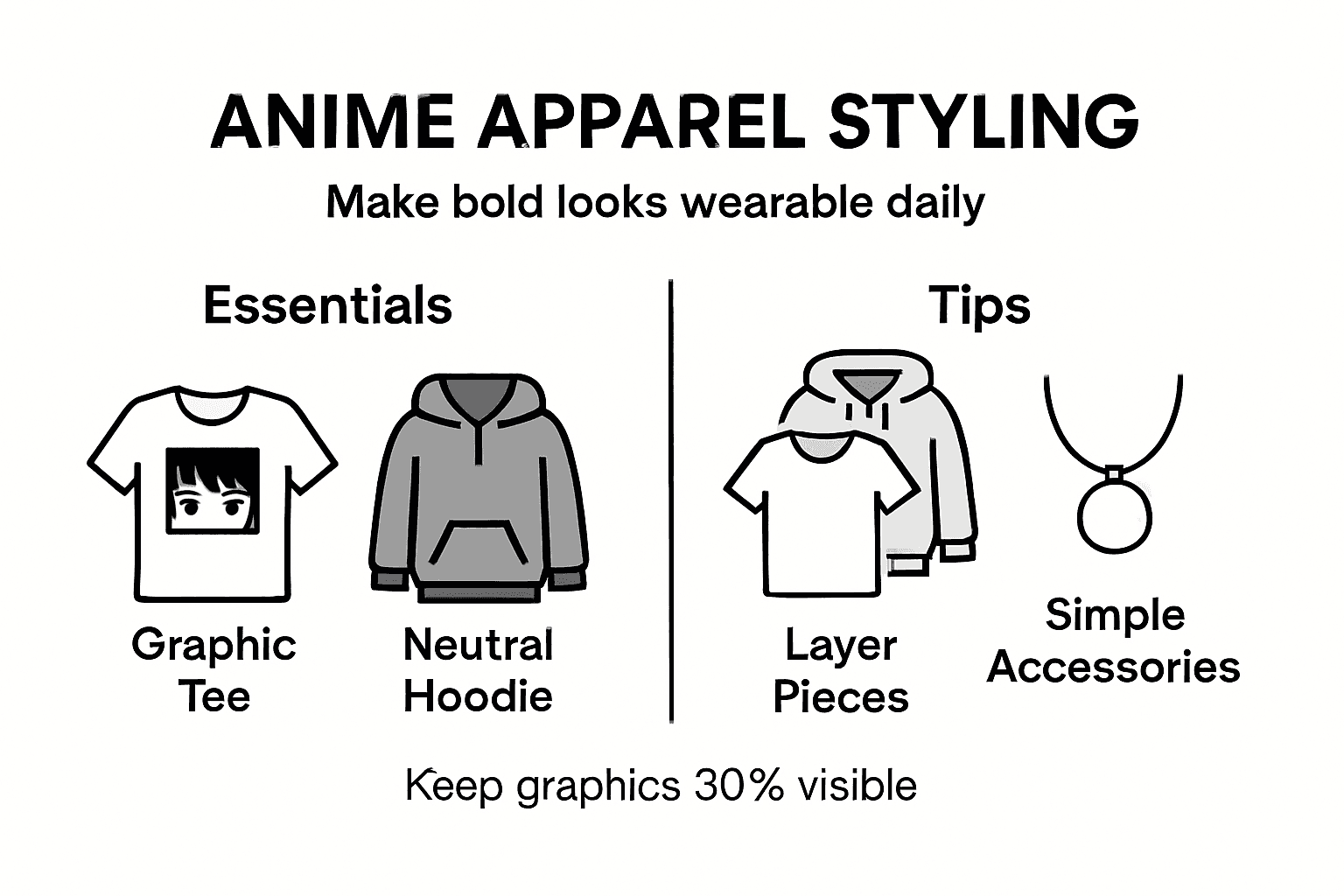Infographic about styling anime apparel daily