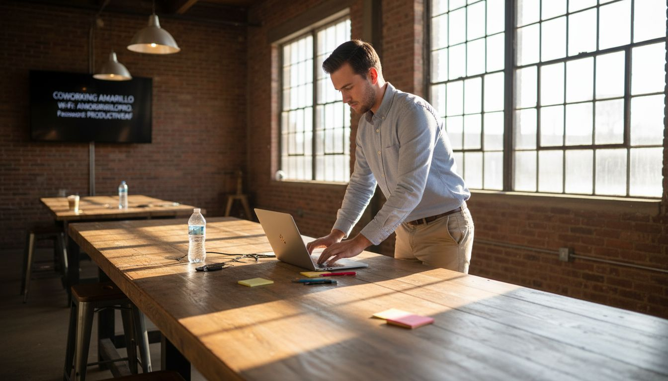 Coworking space setup in Amarillo