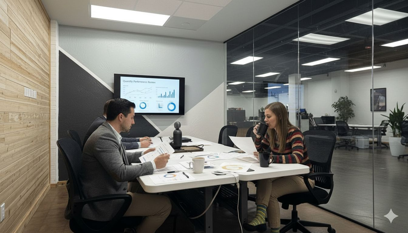 Coworking room meeting showing professionalism