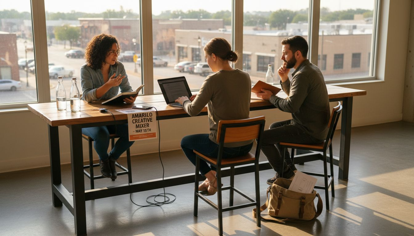 Professionals working in Amarillo coworking space