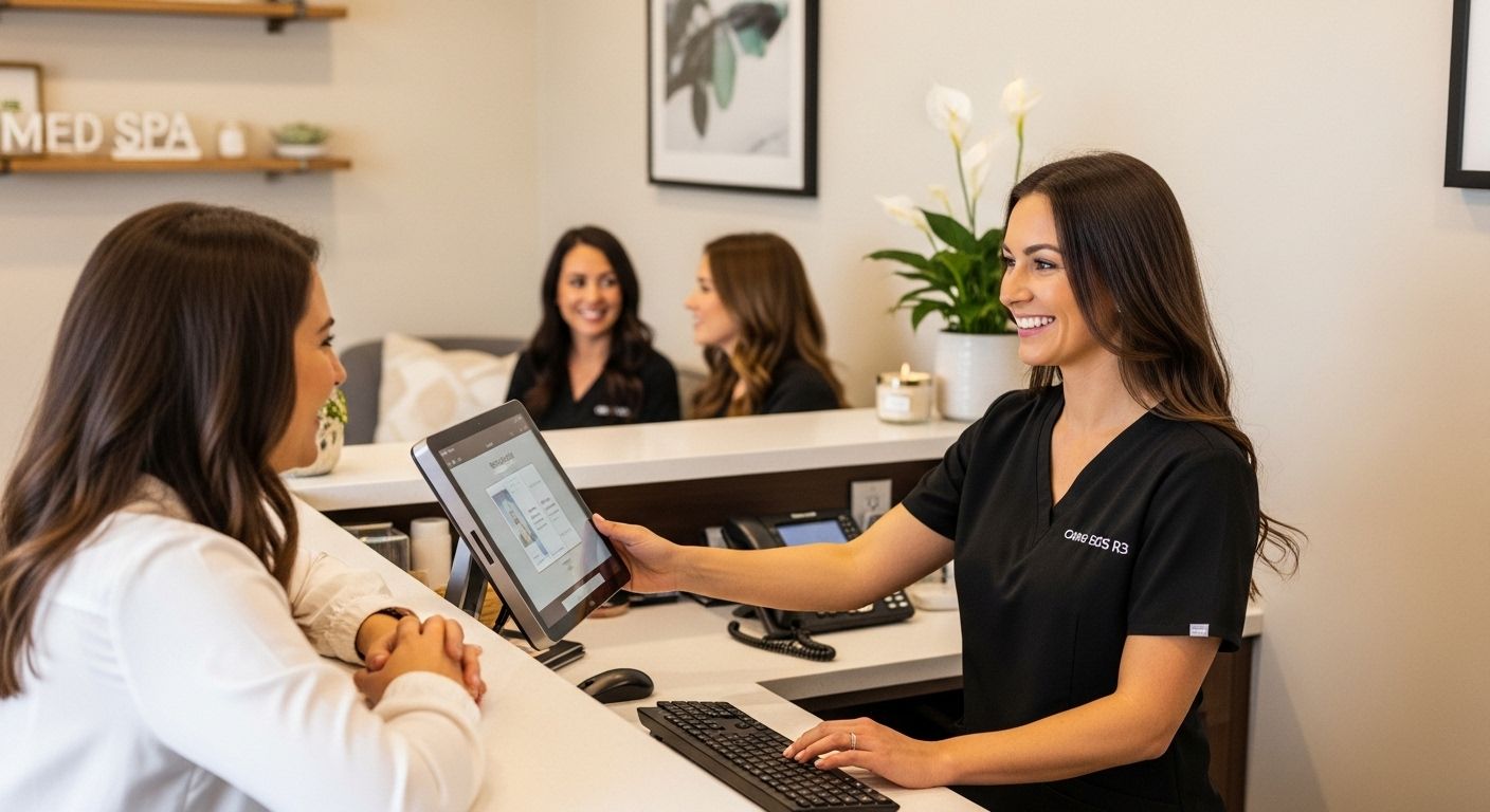med spa booking interaction