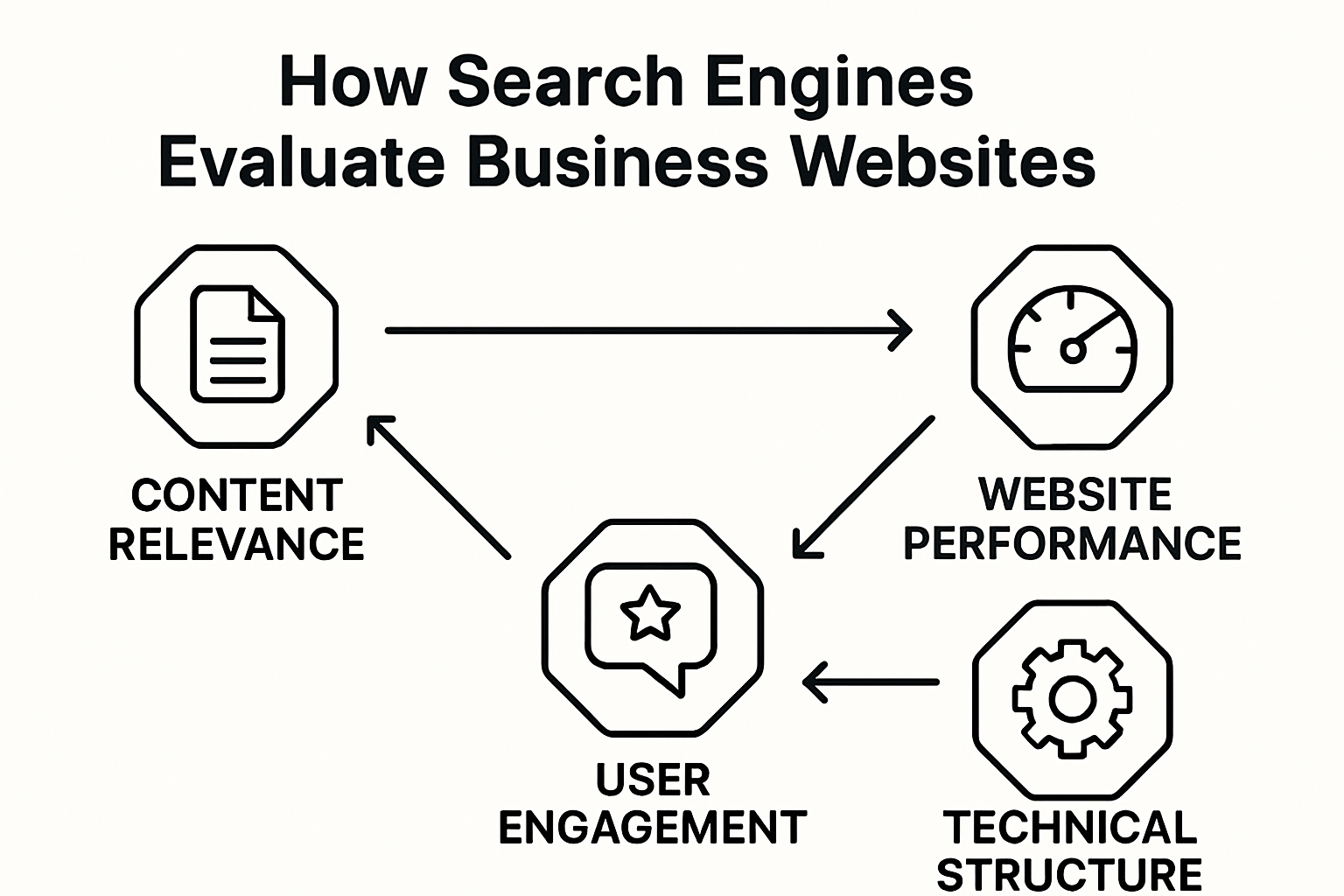 Infographic of search engine website ranking factors