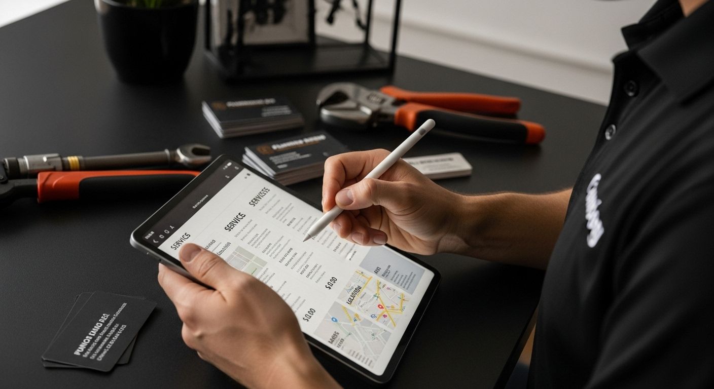 plumber website update action