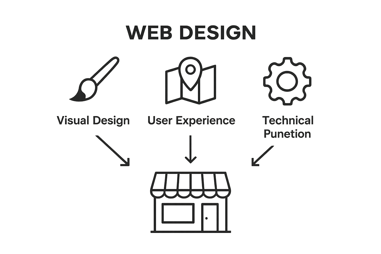 Icons for visual design, UX, technical basics